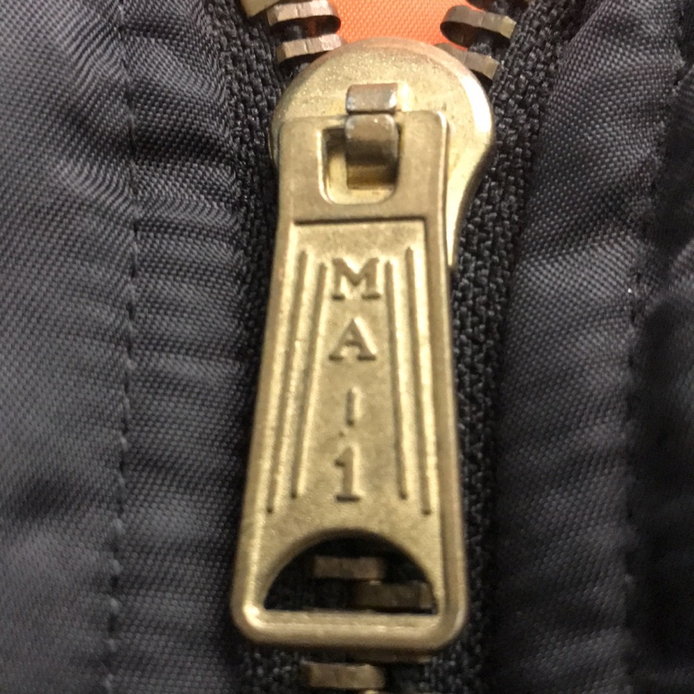 Ultra Force MA-1 Men’s Black/Orange Reversible Bomber Flyer Jacket Medium - Picture 5 of 9